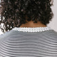 Stripes N Lace Top In Black