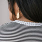 Stripes N Lace Top In Black