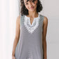 Stripes N Lace Top In Black
