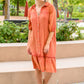 Stuck With You Vintage Overdye Dress In Rust