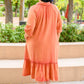 Stuck With You Vintage Overdye Dress In Rust