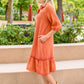 Stuck With You Vintage Overdye Dress In Rust