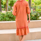 Stuck With You Vintage Overdye Dress In Rust