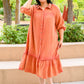 Stuck With You Vintage Overdye Dress In Rust