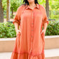 Stuck With You Vintage Overdye Dress In Rust