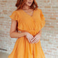 Stuck in My Head Tiered Dress in Orange