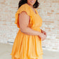 Stuck in My Head Tiered Dress in Orange