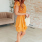 Stuck in My Head Tiered Dress in Orange