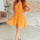 Stuck in My Head Tiered Dress in Orange