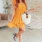 Stuck in My Head Tiered Dress in Orange