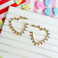 PREORDER: Studded Gold Heart Hoop Earrings in Two Colors