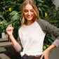 Suave Stripes Raglan Top
