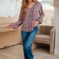 Sunday Brunch Blouse in Denim Floral