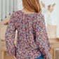 Sunday Brunch Blouse in Denim Floral