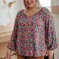 Sunday Brunch Blouse in Denim Floral