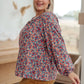 Sunday Brunch Blouse in Denim Floral