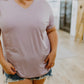Sunday Mornings V-Neck Tee In Lavender