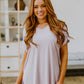 Sunday Mornings V-Neck Tee In Lavender