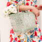 Sunny Days Woven Tote in Mint