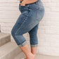 Judy Blue Suzie Mid-Rise Cuffed Capris