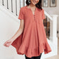 Sweet Breeze Tunic Dress in Rust