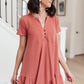 Sweet Breeze Tunic Dress in Rust