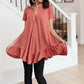Sweet Breeze Tunic Dress in Rust