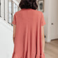 Sweet Breeze Tunic Dress in Rust