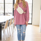 Sweet Crush Collar Pullover in Mauve