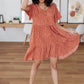 Sweet Dots Dress in Brick