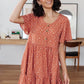 Sweet Dots Dress in Brick