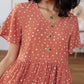 Sweet Dots Dress in Brick