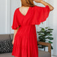Sweet and Spicy Flutter Sleeve Dress