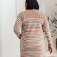 Swift Stripes Pocket Cardigan In Taupe