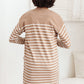 Swift Stripes Pocket Cardigan In Taupe