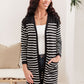 Swift Stripes Pocket Cardigan in Black & White