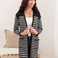 Swift Stripes Pocket Cardigan in Black & White