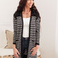 Swift Stripes Pocket Cardigan in Black & White