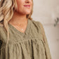 Jessica Swiss Dot Top in Sage
