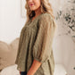 Jessica Swiss Dot Top in Sage