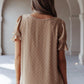 Swiss Dot Top in Stone