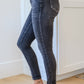 Judy Blue Front Yoke Skinny Black Wash Jeans