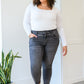 Judy Blue Front Yoke Skinny Black Wash Jeans