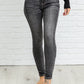 Judy Blue Front Yoke Skinny Black Wash Jeans