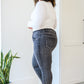 Judy Blue Front Yoke Skinny Black Wash Jeans