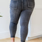 Judy Blue Front Yoke Skinny Black Wash Jeans