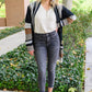 Judy Blue Front Yoke Skinny Black Wash Jeans