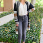 Judy Blue Front Yoke Skinny Black Wash Jeans