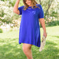 Here To Stay T-Shirt Dress In Blue
