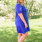 Here To Stay T-Shirt Dress In Blue